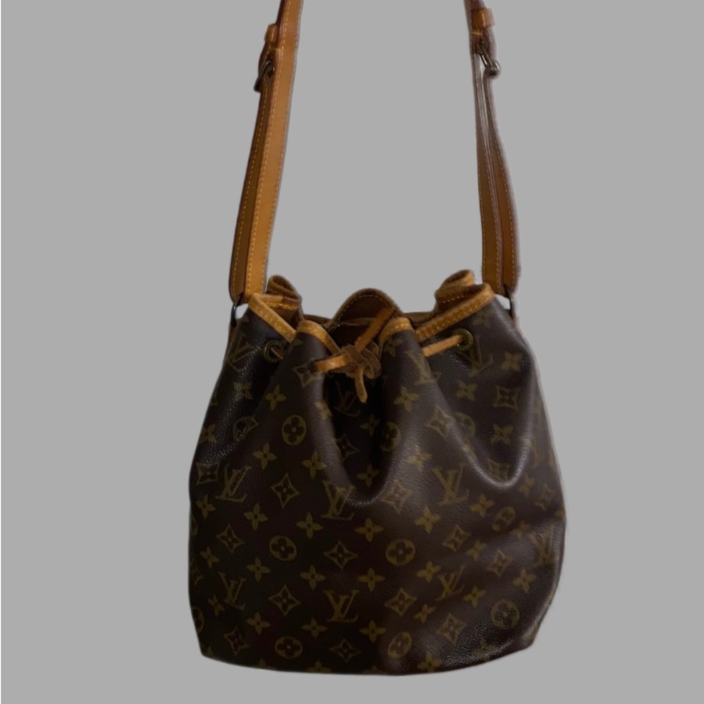 Louis Vuitton Brown Monogram Petit Noe Bag 100% Authentic